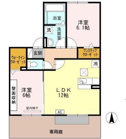 パストラル楠（101） 間取り図画像
