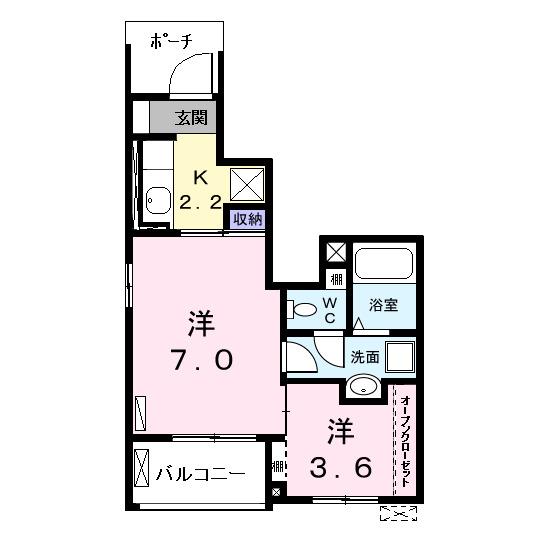 メゾン・ド・カレ（103） 間取り図画像