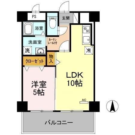 ＫＩＲＡＫＵマンション（308） 間取り図画像