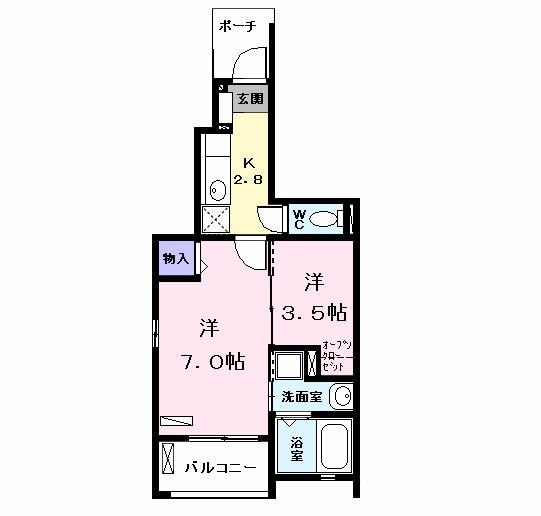 レッド・リーブスⅦ（105） 間取り図画像