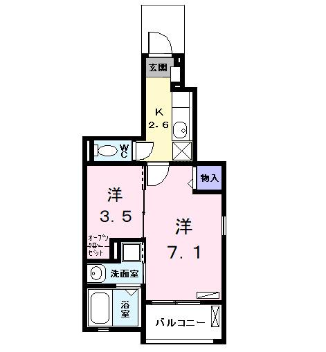 カルム　ユイット（101） 間取り図画像