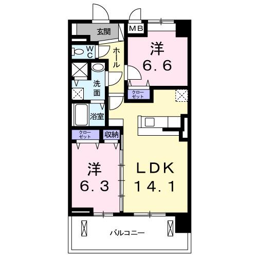 ミル・ベネフィス（107） 間取り図画像