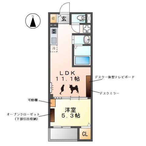 ウエストウイングⅤ（ファイブ） 間取り図画像