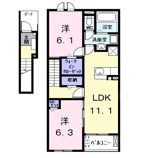 ルミエール中野新町（202） 間取り図画像