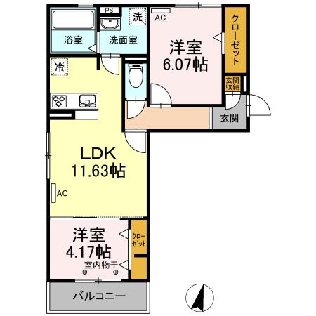 Ｇｒｅｅｎ　ｆｏｒｅｓｔ（303） 間取り図画像
