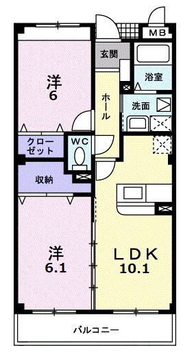 フォレスタ　ヴェルデ（105） 間取り図画像
