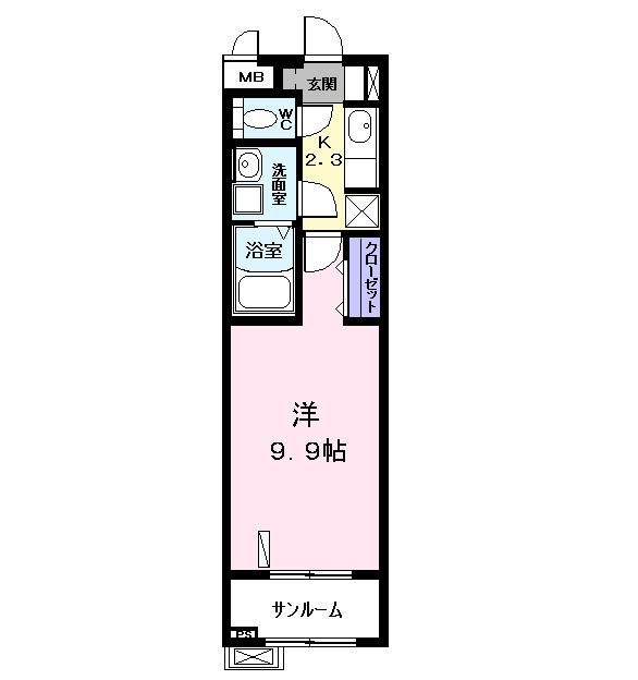 アモーレ篠原橋（302） 間取り図画像