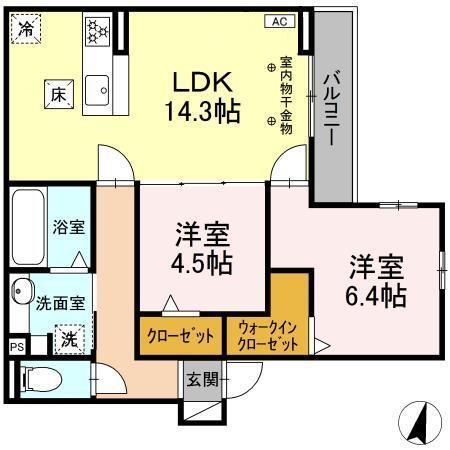 コーエクジスタンス主税（101） 間取り図画像