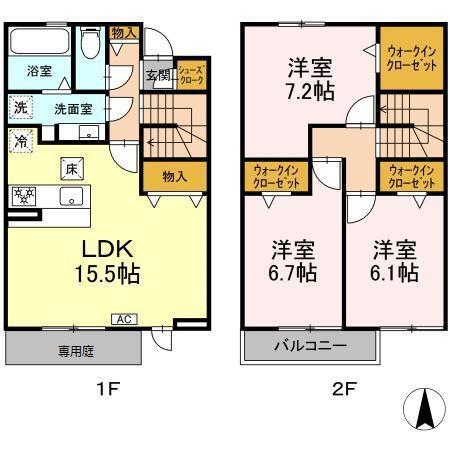 パークヒルズ（105） 間取り図画像