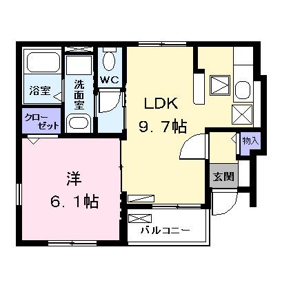 プリムローズやなせ（101） 間取り図画像