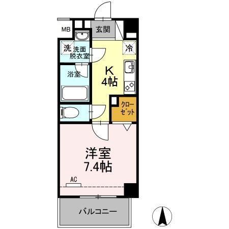 ウェルシー亀島（101） 間取り図画像