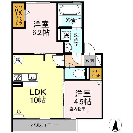 アビタシオン横井（202） 間取り図画像