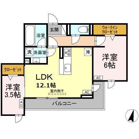 トリシアことひら（303） 間取り図画像
