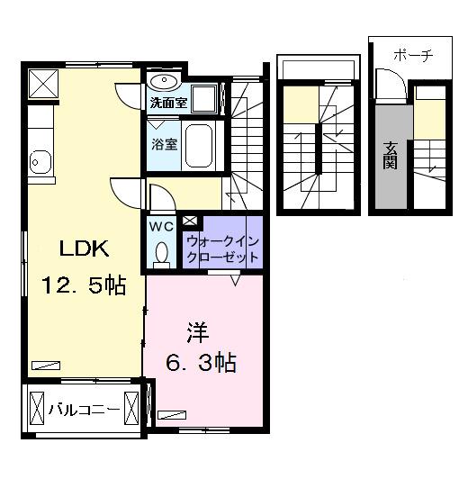 フィオーレ３０２（305） 間取り図画像