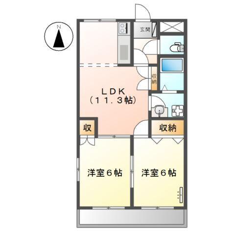 メゾン　ハッピネス 間取り図画像