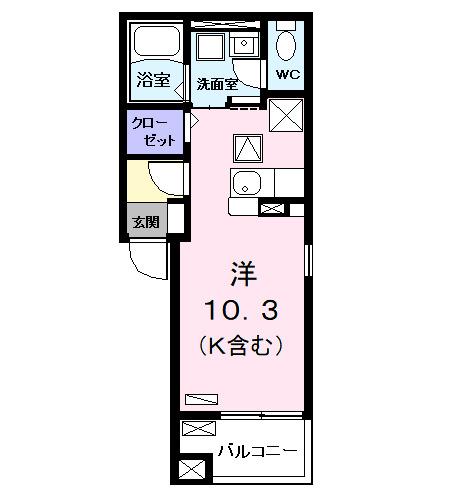ラルジュ・ツカサ・タンドレス（102） 間取り図画像
