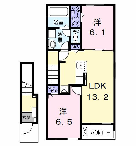 ルチェンテⅡ（203） 間取り図画像
