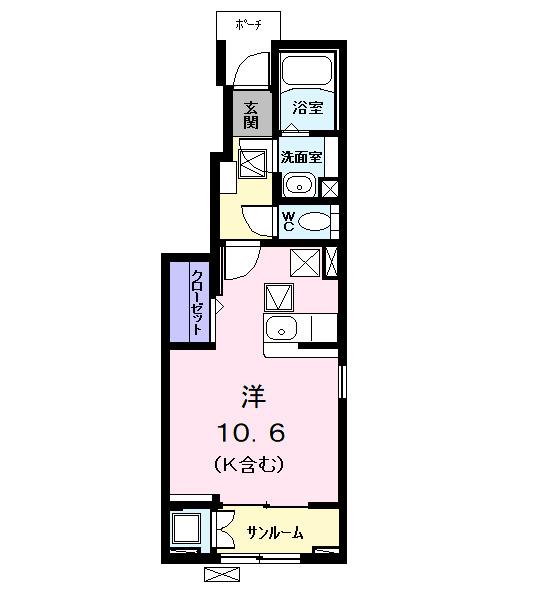 ルミエール明野（101） 間取り図画像