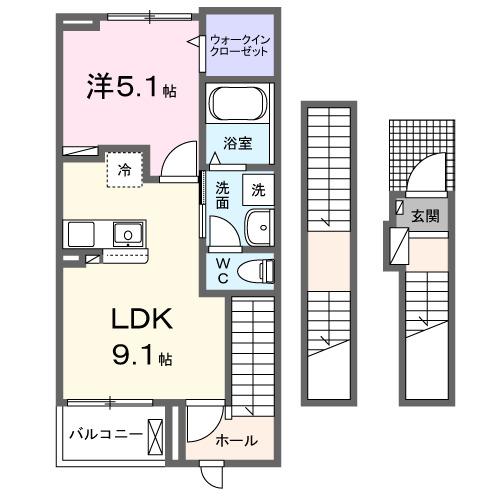 シャンテ瑞穂Ⅰ（305） 間取り図画像