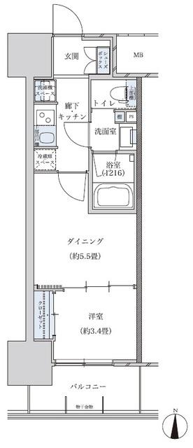 パークアクシス名古屋山王（1406） 間取り図画像