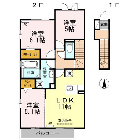 サニーコートＮ（203） 間取り図画像