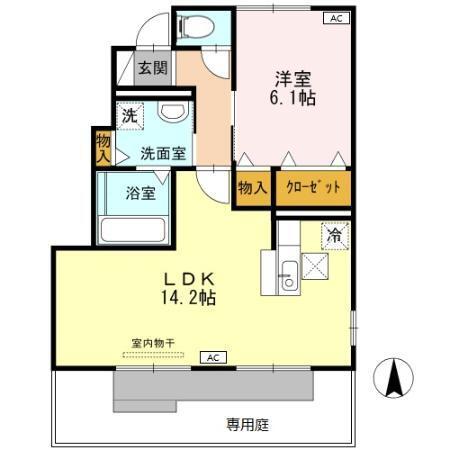 ソレアードⅤ（101） 間取り図画像