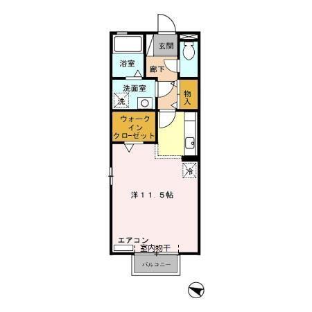 アンフィニドミール（205） 間取り図画像
