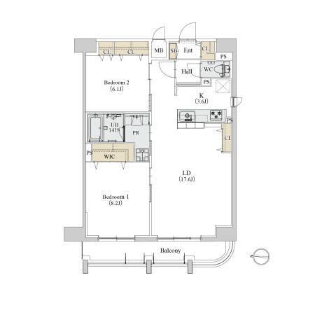カスタリア新栄Ⅱ（1205） 間取り図画像