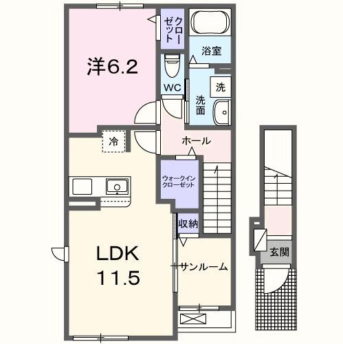 スペランザ　ヴェルデ（201） 間取り図画像