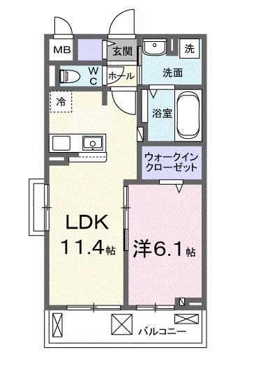 コーポハピネス白砂（206） 間取り図画像