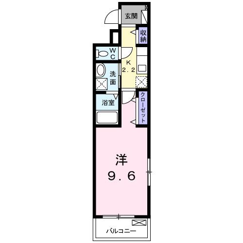 コーポハピネス白砂（101） 間取り図画像