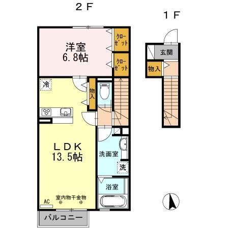 ベルエア　ウエスト（203） 間取り図画像