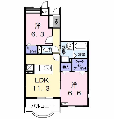 ラ・ビアージュ（101） 間取り図画像