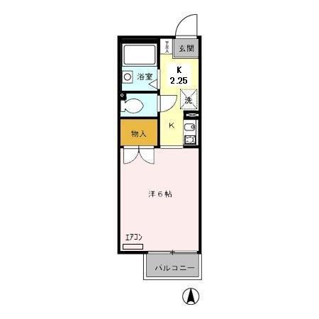 リバティスクエア　Ａ（201） 間取り図画像