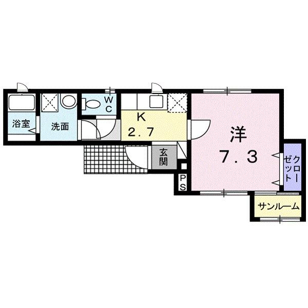 ジェルメ大喜新町（202） 間取り図画像