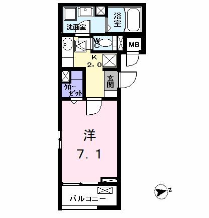 エクセルシオールⅠ（101） 間取り図画像