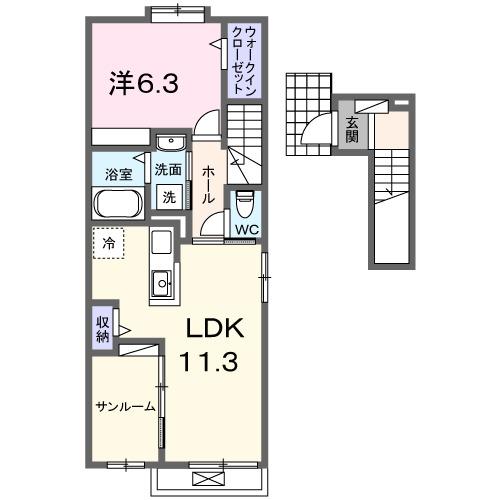 プレリュード　ＫＦＢ（201） 間取り図画像