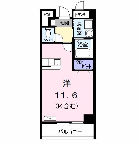 メゾンカルム（601） 間取り図画像