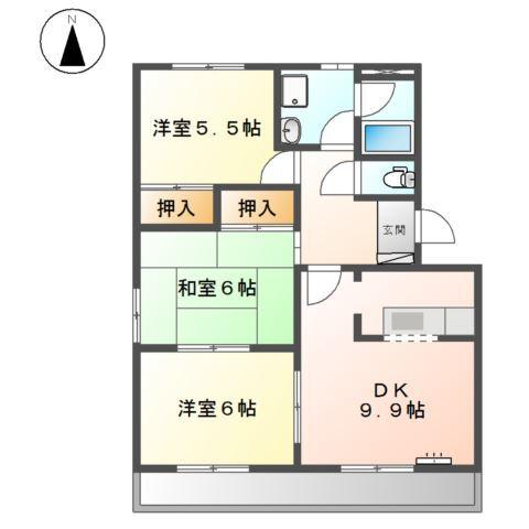 エクセレント上小田井 間取り図画像
