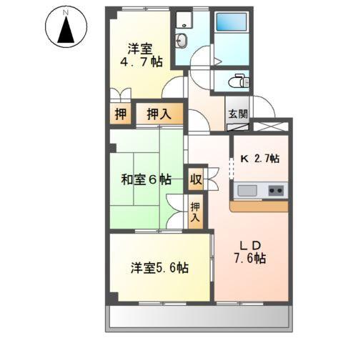マロンステージＢ棟 間取り図画像