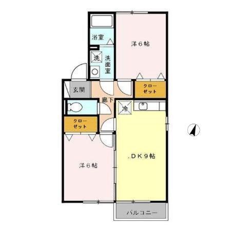 セジュール鳴丘（201） 間取り図画像