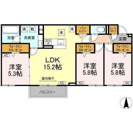 シャンドフルール（103） 間取り図画像