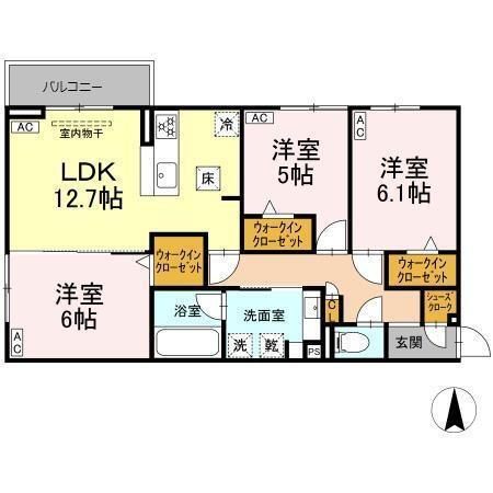 シャンドフルール（105） 間取り図画像