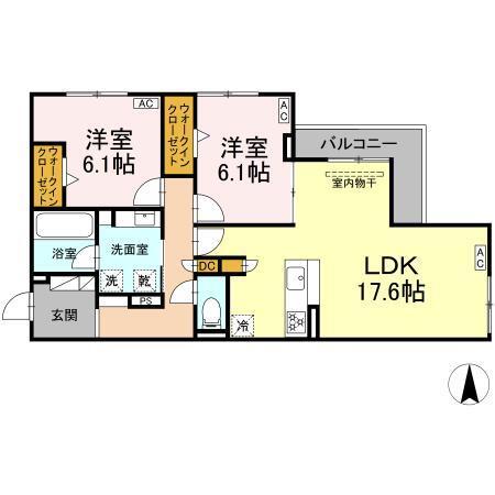 シャンドフルール（201） 間取り図画像