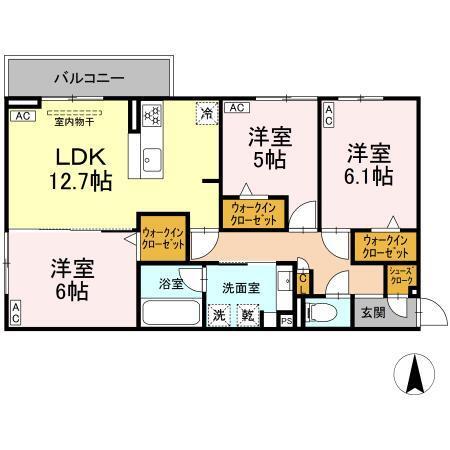 シャンドフルール（305） 間取り図画像
