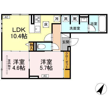 ルサンティエ一社（101） 間取り図画像