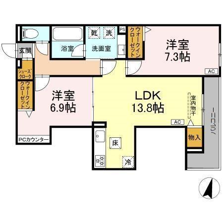 luvita上社（101） 間取り図画像