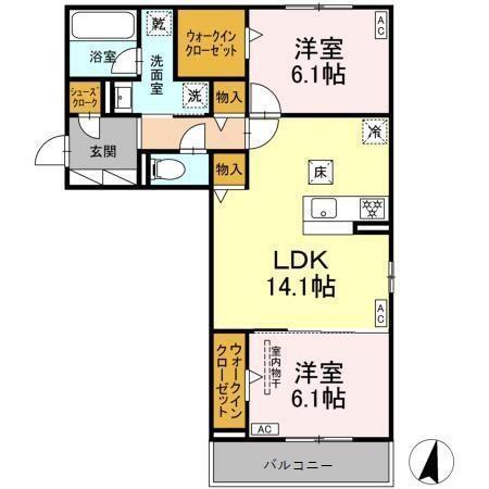 プルミエラムール（101） 間取り図画像
