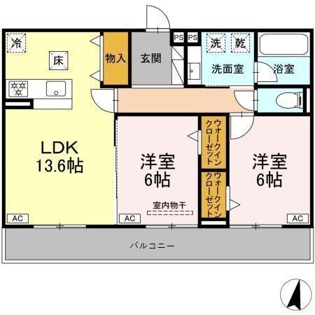 プルミエラムール（102） 間取り図画像