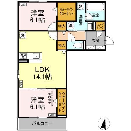 プルミエラムール（303） 間取り図画像